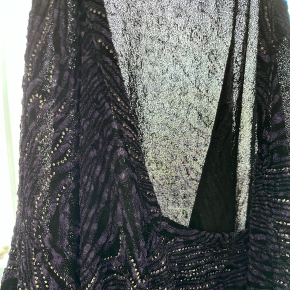 Allison Daley Black Purple Blouse Petite L - Picture 10 of 16